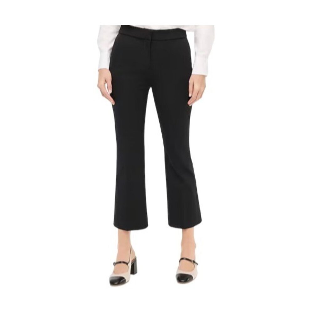 J.Crew Black Kelsey Pant Womens Size 0 Tall  Flared Cropped Trousers